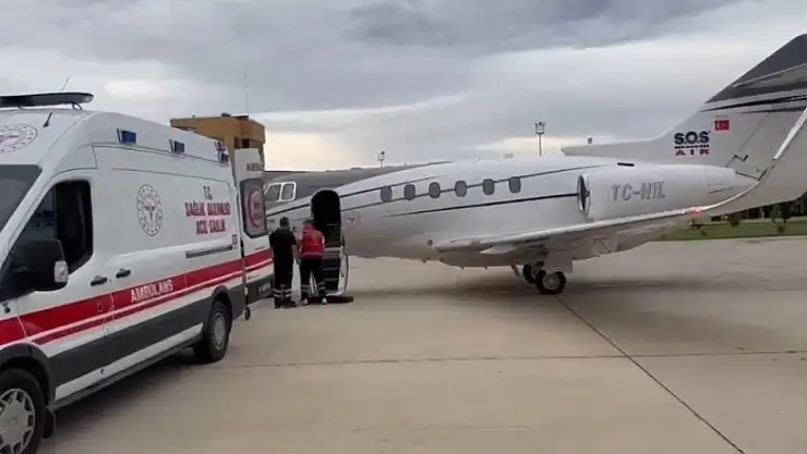 Bebek Çoban için ambulans uçak havalandı