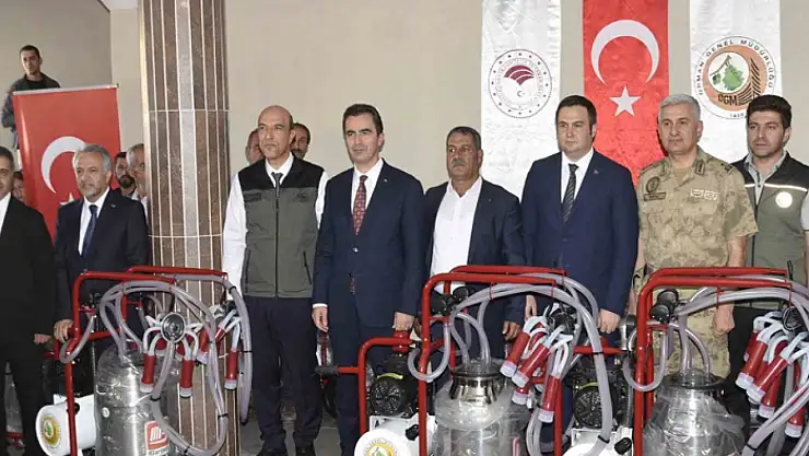 Bitlis'te köylülere süt sağım makinesi desteği