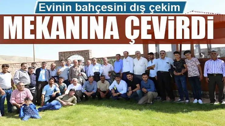 Evinin bahçesini dış çekim mekânına çevirdi 