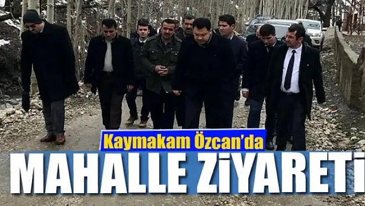 Kaymakam Özcan'da mahalle ziyareti