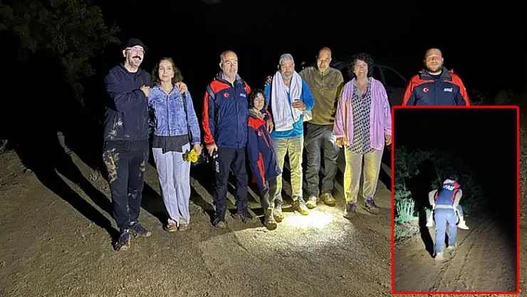 Çamura saplanıp mahsur kalan 5 kişiyi AFAD kurtardı