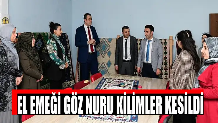 Çatak'ta el emeği göz nuru kilimler kesildi