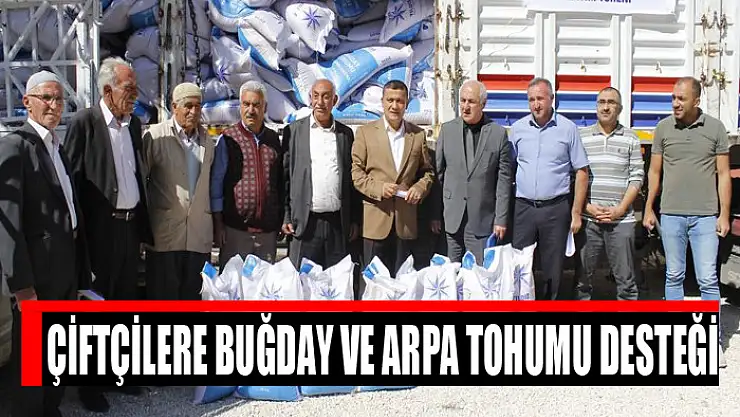 Çiftçilere buğday ve arpa tohumu desteği