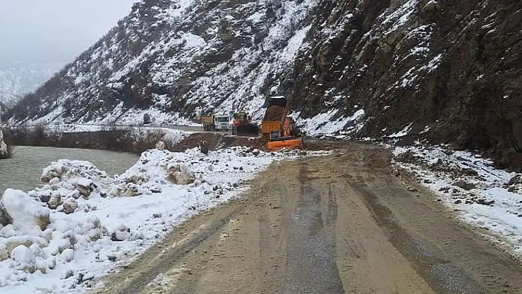 Çığ nedeniyle kapanan Çatak-Pervari kara yolu açıldı