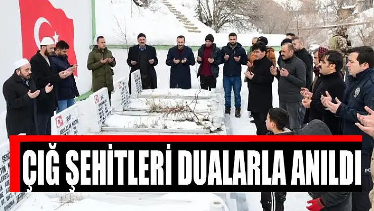 Çığ şehitleri dualarla anıldı