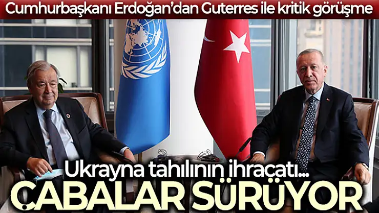 Cumhurbaşkanı Erdoğan BM Genel Sekreteri Guterres ile görüştü