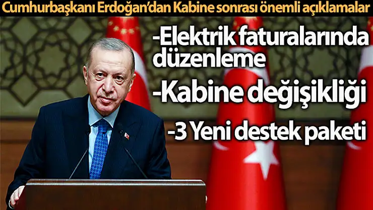 Cumhurbaşkanı Erdoğan: 'Elektrik tarifelerini yeniden düzenledik'