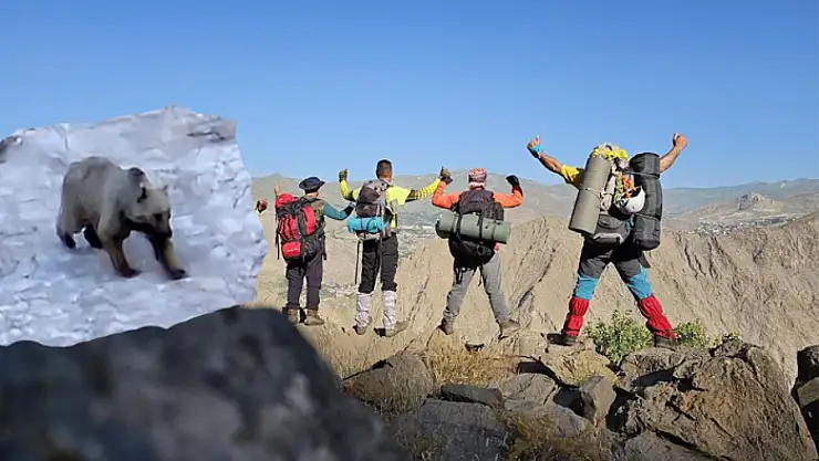 Dağcılar ayı ve yaban keçisi görüntüledi
