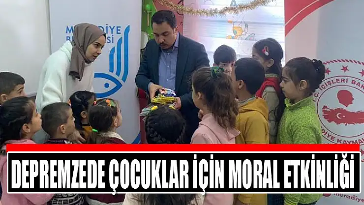 Depremzede çocuklar için moral etkinliği