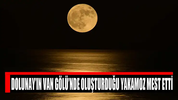 Dolunay'ın Van Gölü'nde oluşturduğu yakamoz mest etti