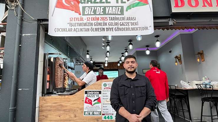 Dönerci bir aylık kazancını Gazze'ye bağışladı