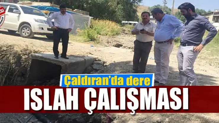 Çaldıran'da dere ıslah çalışması