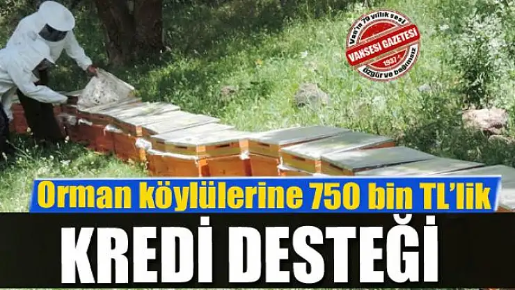 Van'daki orman köylülerine 750 bin TL'lik kredi desteği