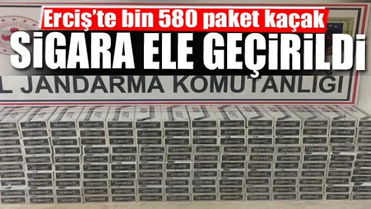 Erciş'te bin 580 paket kaçak sigara ele geçirildi