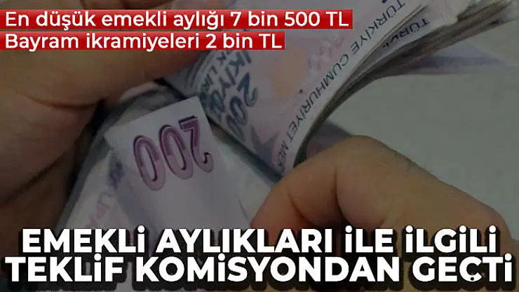 Emekli aylıkları ile ilgili teklif Plan ve Bütçe Komisyonu'ndan geçti