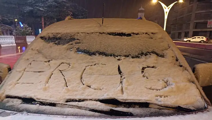 Erciş'e mevsimin ilk karı yağdı