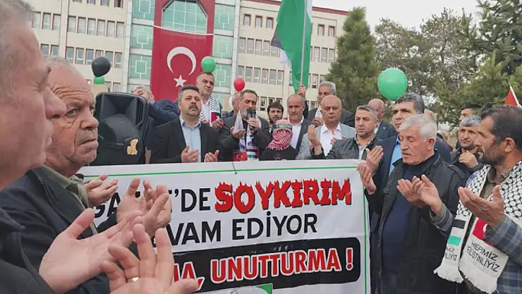 Erciş'te Filistin'e destek yürüyüşü