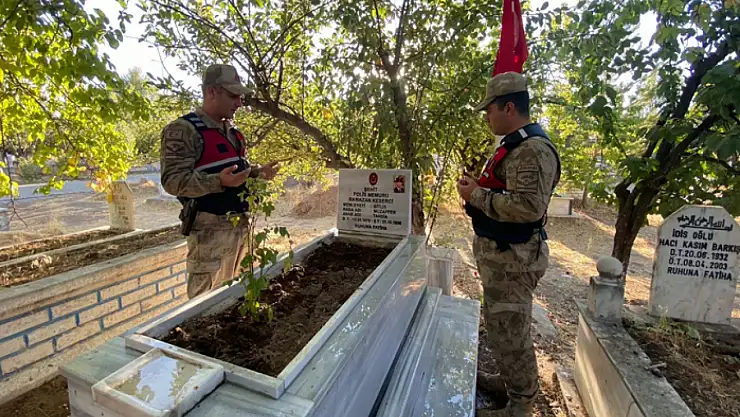 Erciş'te şehitlikler düzenli ziyaret ediliyor