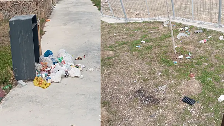 Erdemkent Eski TOKİ'de etrafa saçılan çöpler tepki topluyor