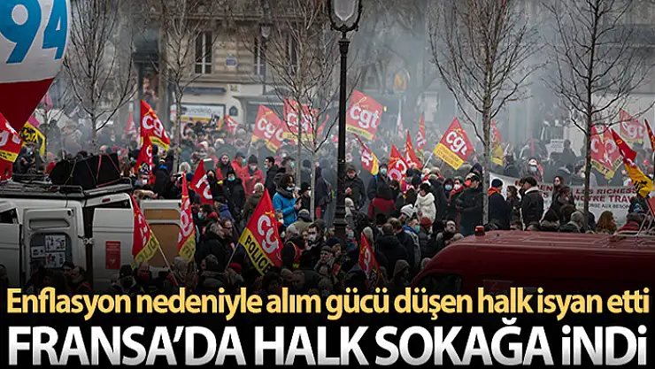 Fransa'da enflasyon nedeniyle alım gücü düşen halk sokağa indi