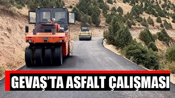 Gevaş'ta asfalt çalışması