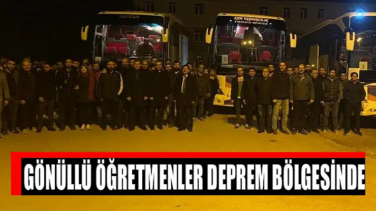 Gönüllü öğretmenler deprem bölgesinde