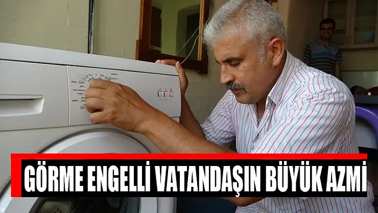 Van'da görme engelli vatandaşın büyük azmi