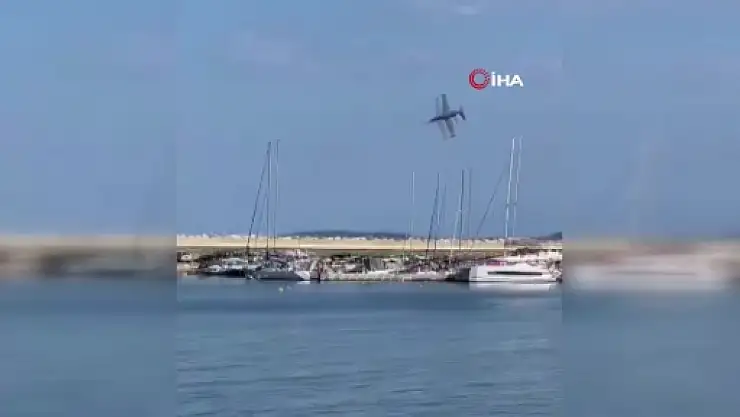 Gösteri sırasında eğitim uçağı Akdeniz'e düştü: 1 ölü