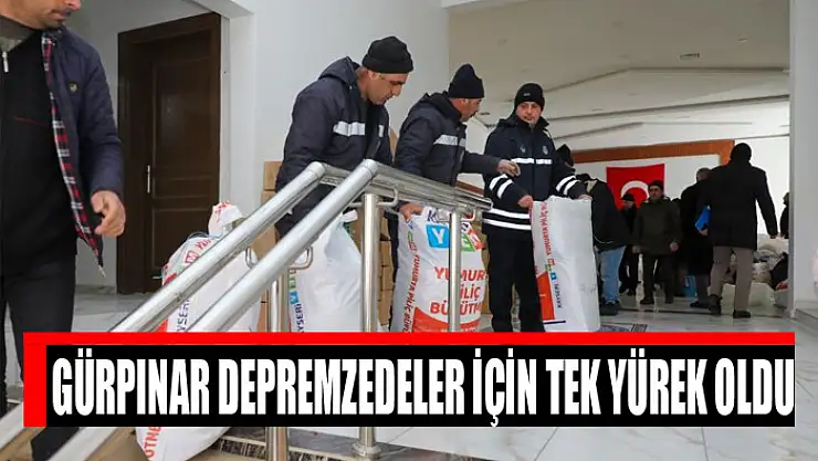 Gürpınar depremzedeler için tek yürek oldu