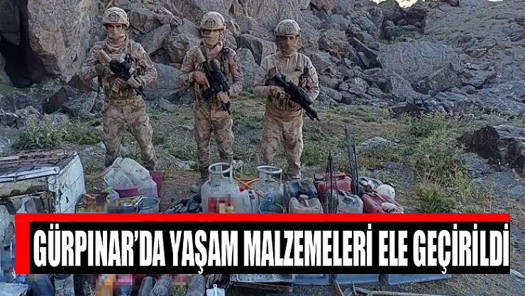 Gürpınar'da yaşam malzemeleri ele geçirildi