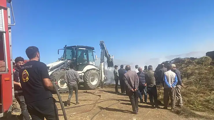 Hacıköy Mahallesi'nde saman yangınına hızlı müdahale