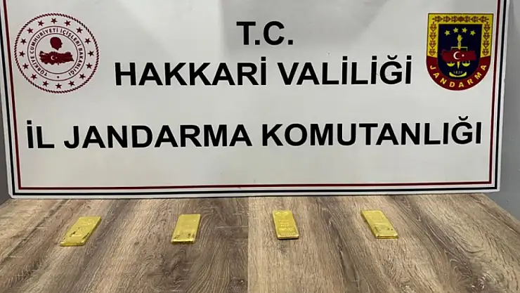 Hakkari-Van kara yolunda külçe altın ele geçirildi