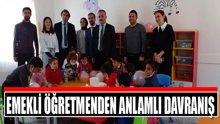 HAYIRSEVER EMEKLİ ÖĞRETMENDEN ANLAMLI DAVRANIŞ