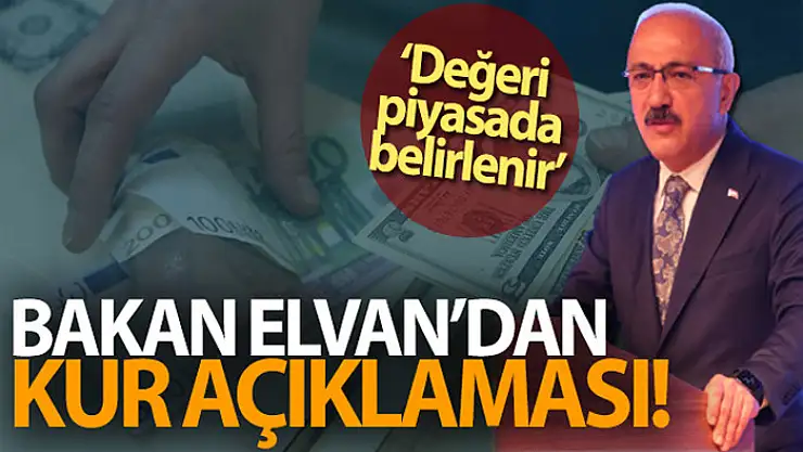 Hazine ve Maliye Bakanı Lütfü Elvan'dan kur açıklaması!