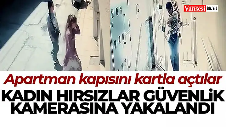 Hırsızlar Apartman kapısını kartla açarak içeri girdi