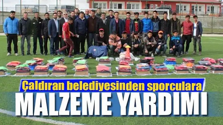 Çaldıran Belediyesinden sporculara malzeme yardımı