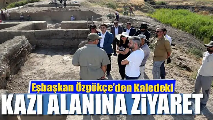 Eşbaşkan Özgökçe'den Kaledeki Kazı alanına ziyaret