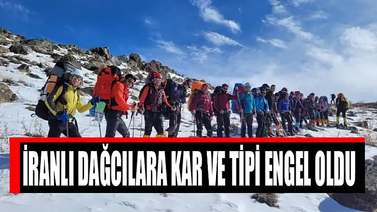 İranlı dağcılara kar ve tipi engel oldu
