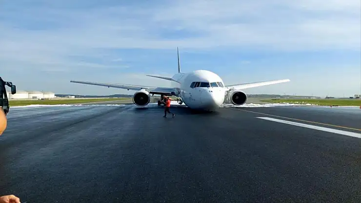 İstanbul Havalimanı'nda panik anları! Ön iniş takımı açılmadı