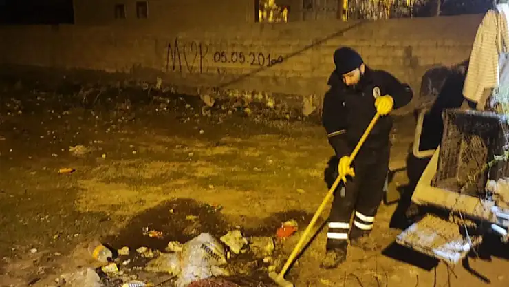 İstasyon Mahallesi'nde temizlik çalışması