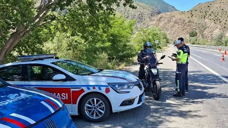Jandarmadan Erzurum'da bir ayda 18 bin 305 araç kontrolü