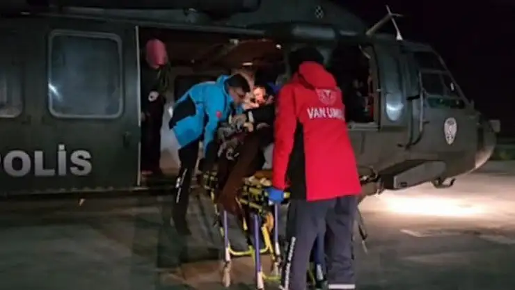 Kalp krizi geçiren hasta için Sikorsky helikopter havalandı