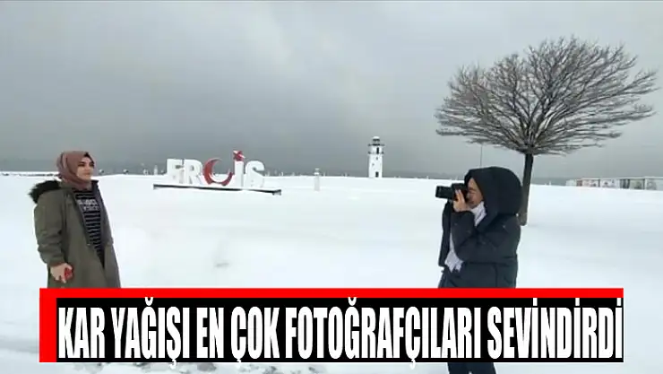 Kar yağışı en çok fotoğrafçıları sevindirdi