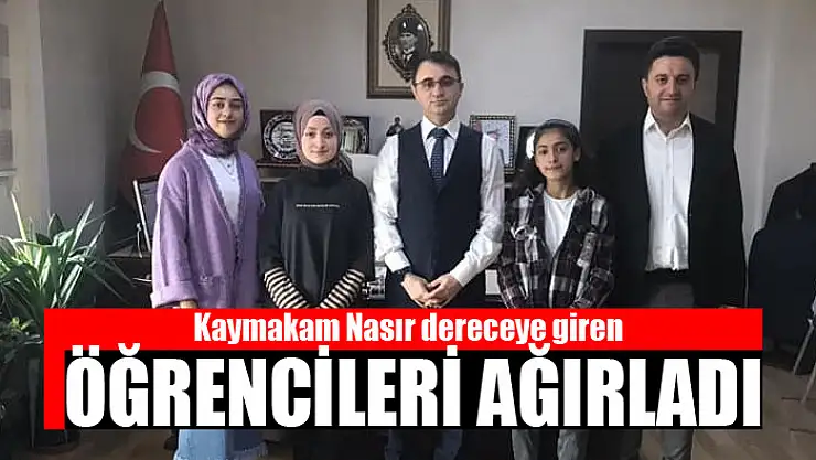 Kaymakam Nasır dereceye giren öğrencileri ağırladı