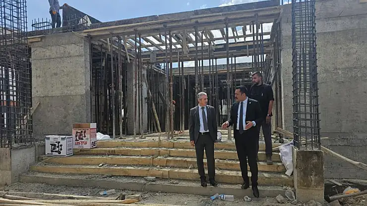 Kaymakam Türkmenoğlu, Kur'an kursu inşaatını inceledi