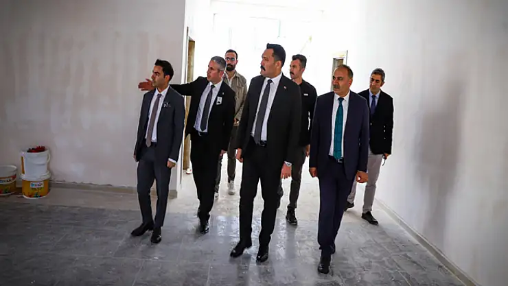 Kaymakam Türkmenoğlu, Kur'an kursu inşaatını inceledi