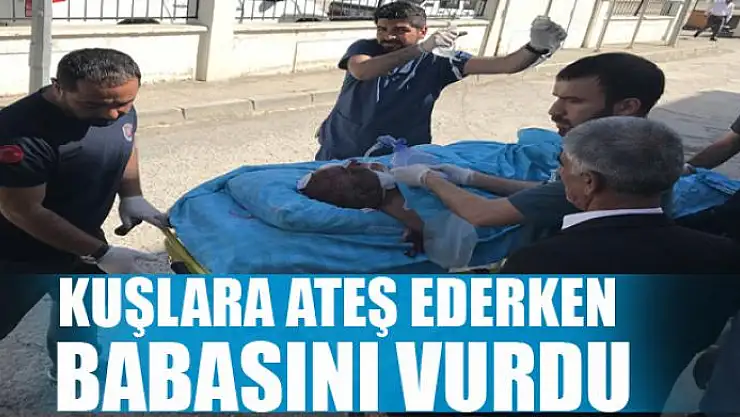 Kuşlara ateş ederken babasını vurdu