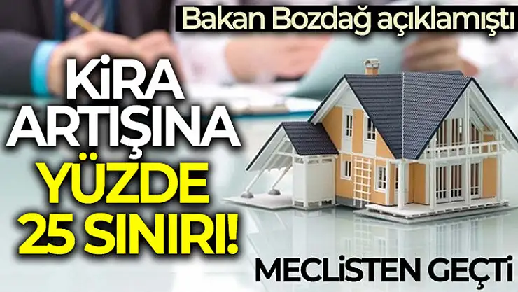 Kira zammını sınırlandıran düzenleme Meclis'ten geçti