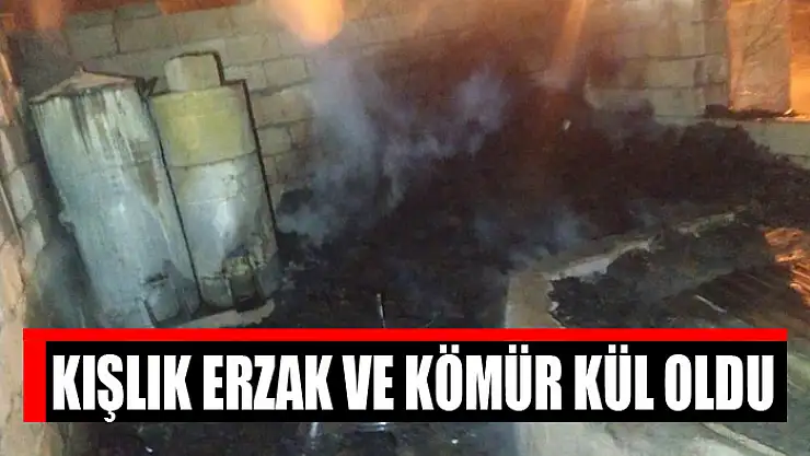 Kışlık erzak ve kömür kül oldu