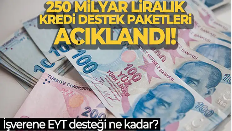 Kredi destek paketleri açıklandı